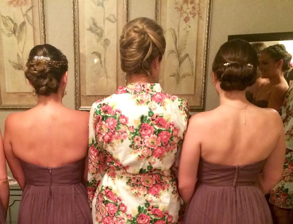 All of the hairstyles turned out perfect on the bridesmaids!