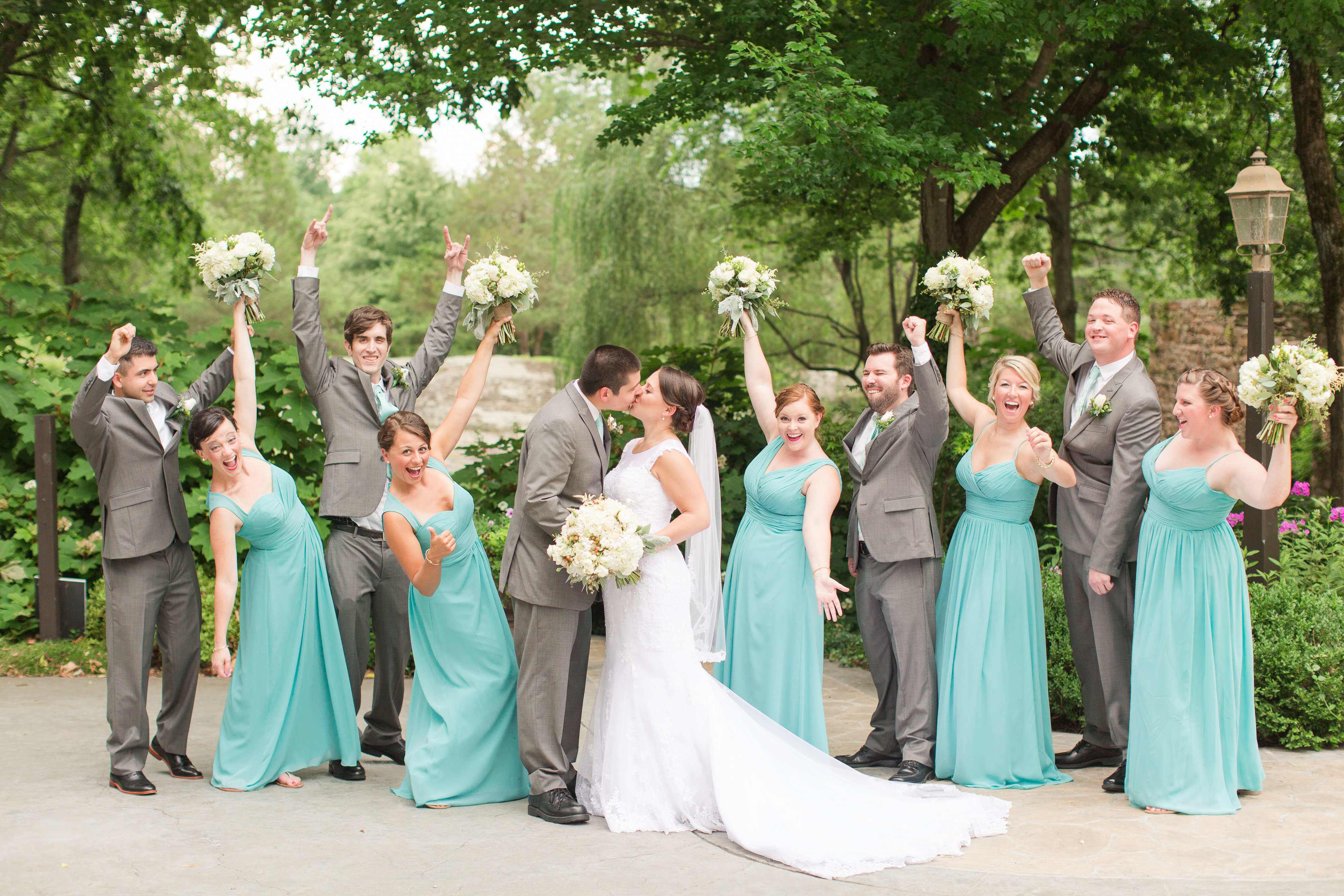 Curtis and Lauren's bridal party is definitely supportive of their marriage! 