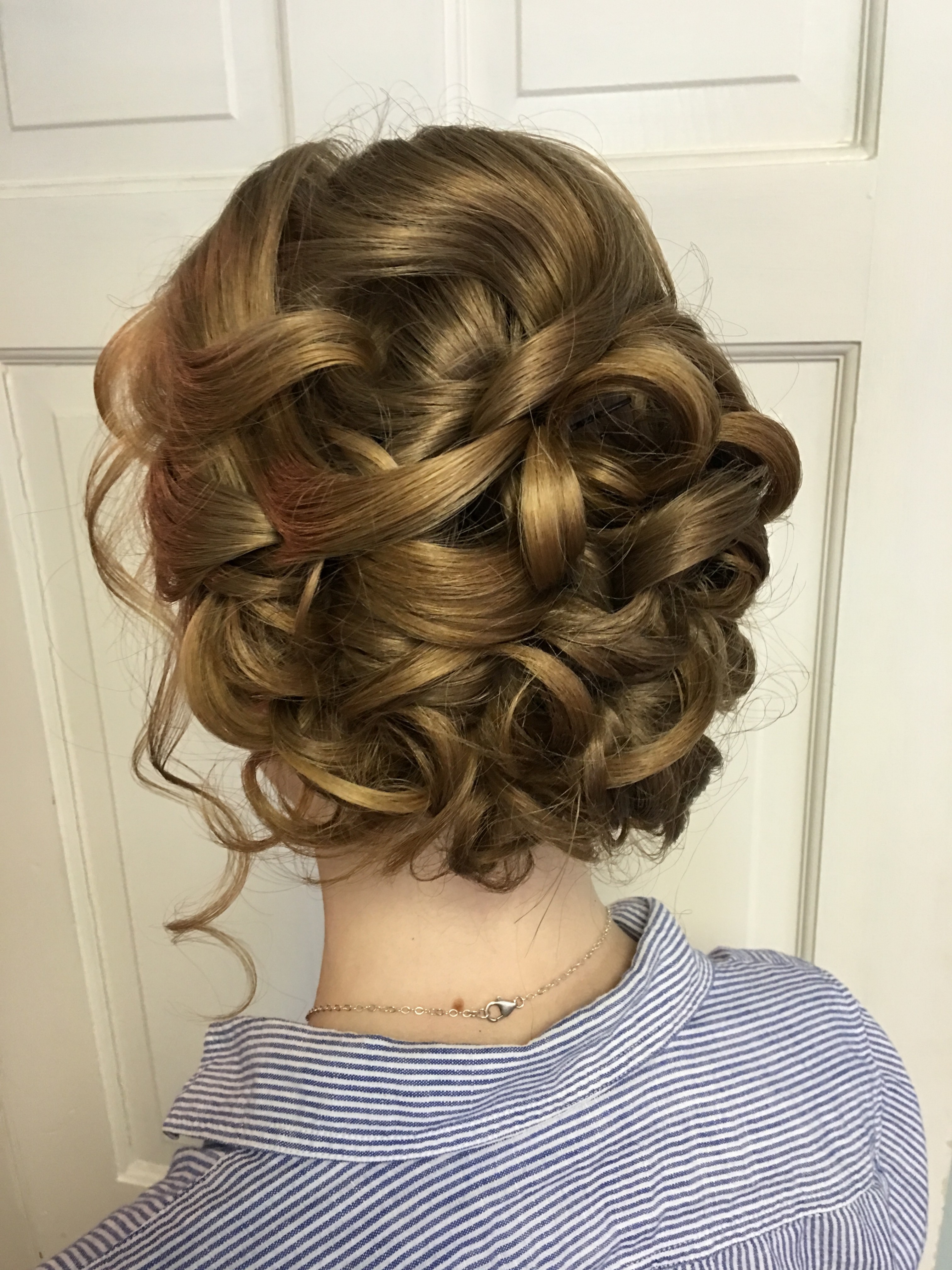 Blonde Curly Updo
