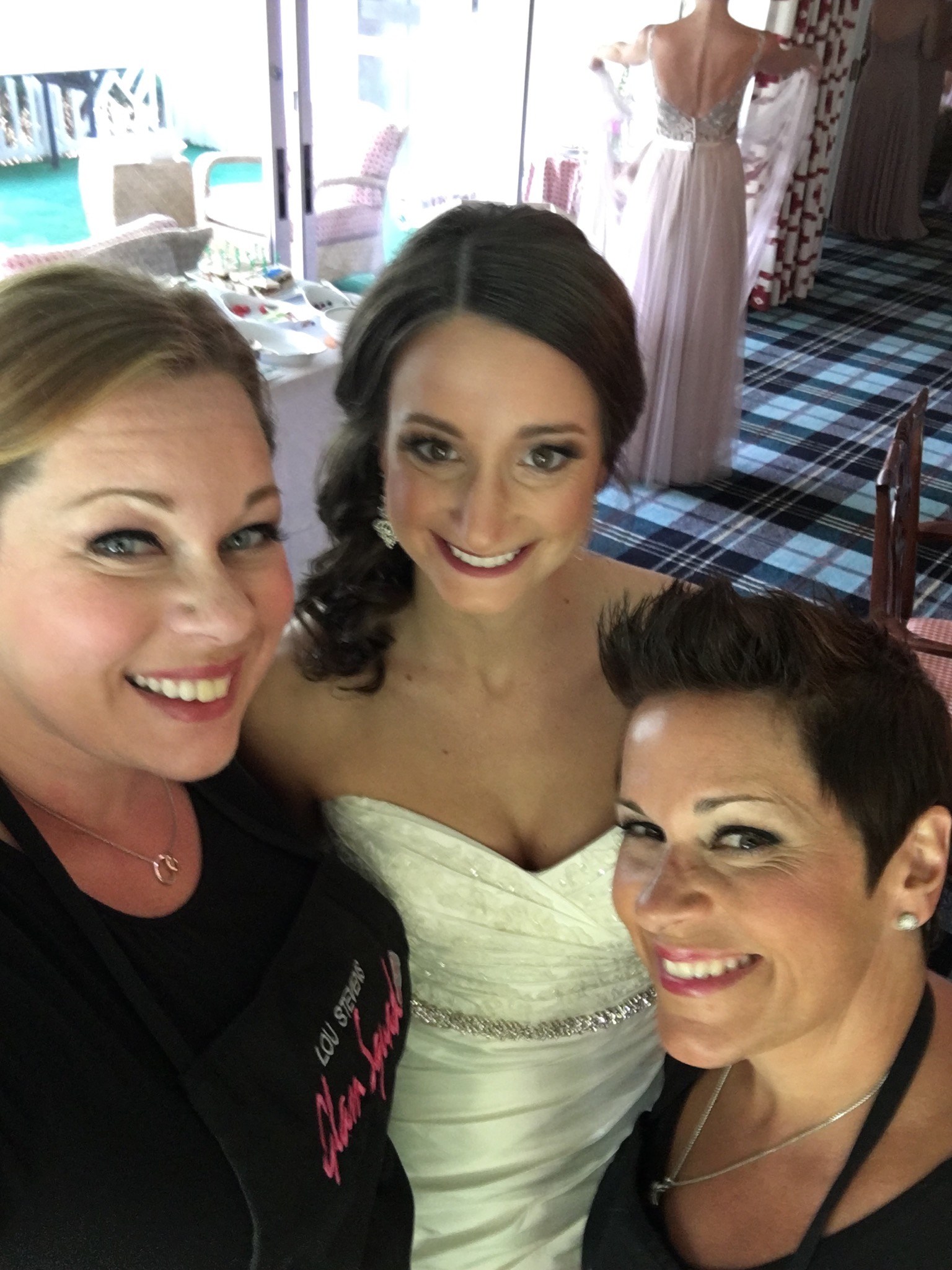 Selfie with our darling bride, a little blurry but we still love it!